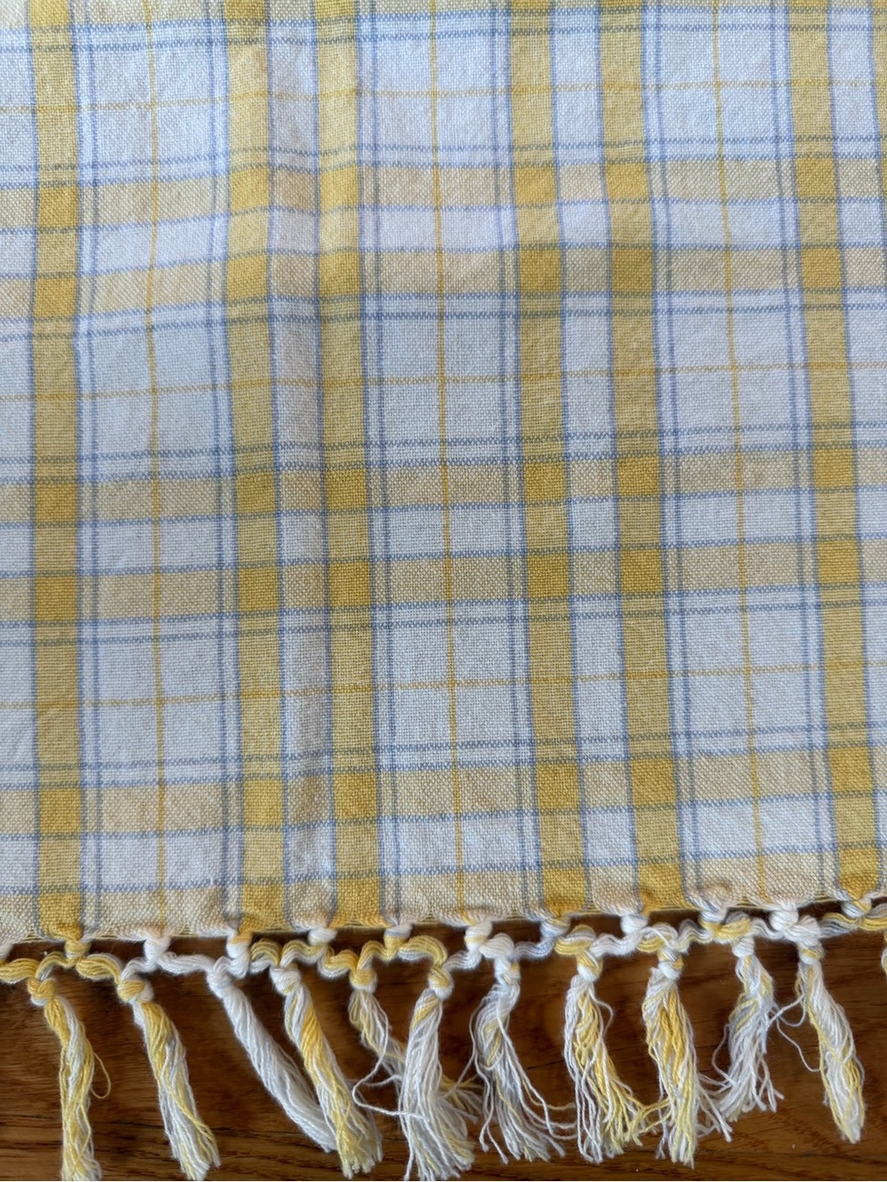 100% Cotton Plaid Fringed Rectangular Cotton Tablecloth